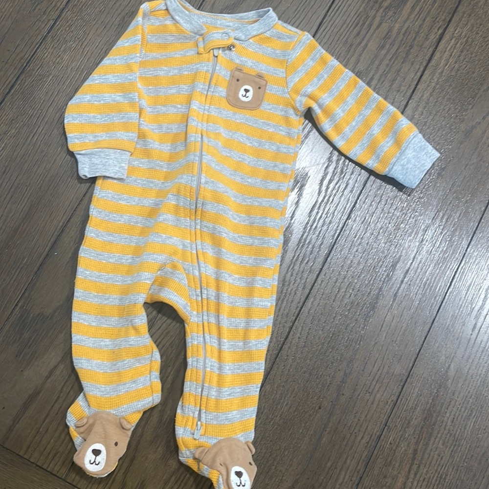 3-6 month 2-way zipper onesie